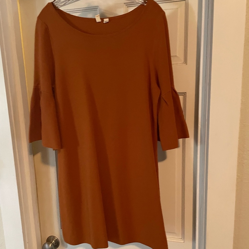 Ruffle sleeves mock neck tunic - Moth